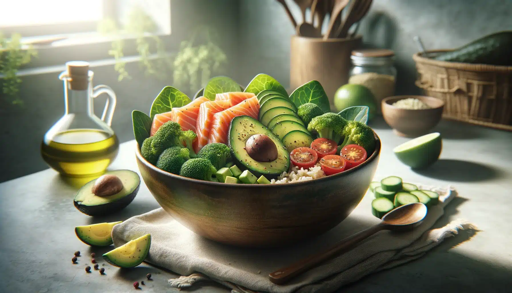 Avocado and Salmon Power Bowl Improve kidney health