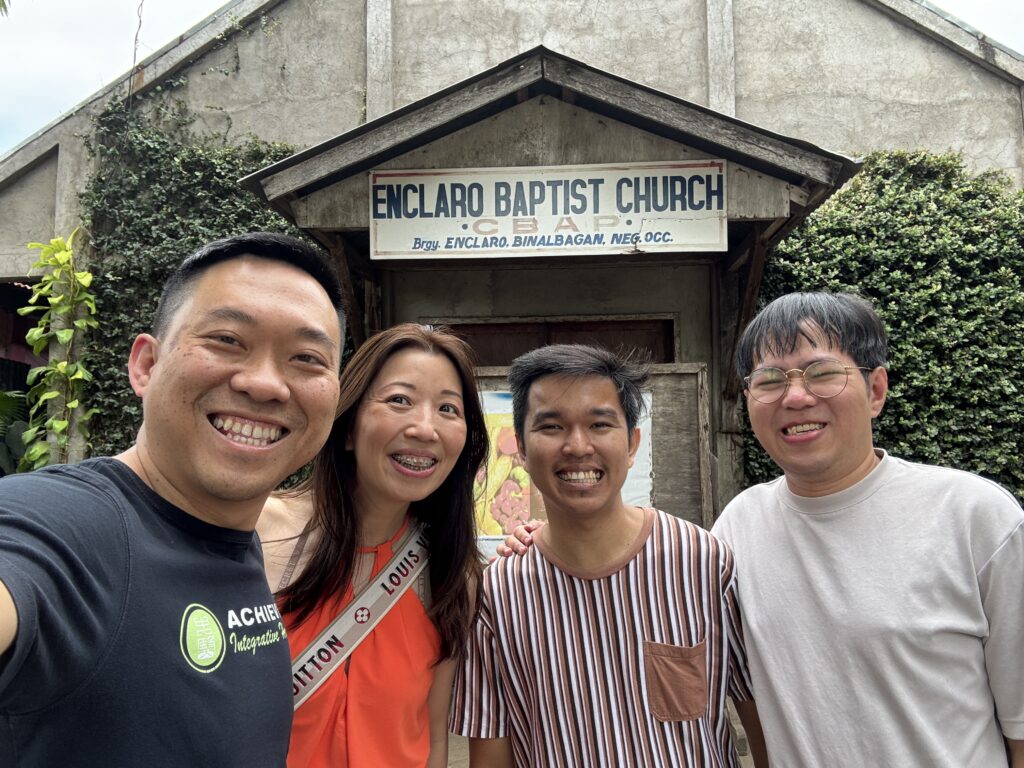 Select members of Team Achieve, led by Chief Executive Officer Jimmy Yen and Chief Financial Officer Jessica Chen, visit Enclaro Baptist Church in Negros Occidental, Philippines