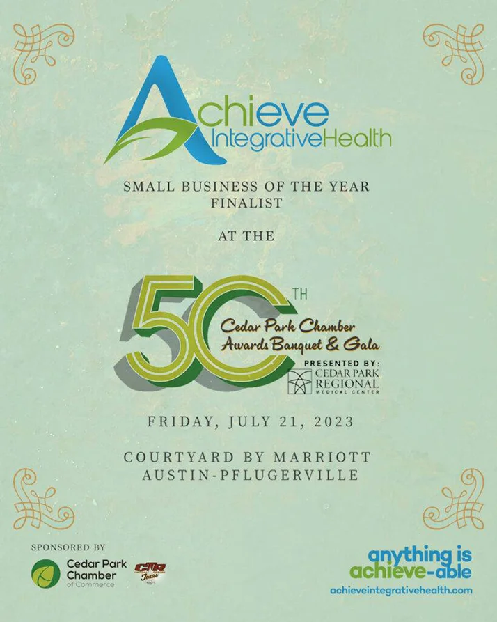 Restorative Acupuncture Cedar Park TX 50th Annual Cedar Park Chamber Awards Flyer